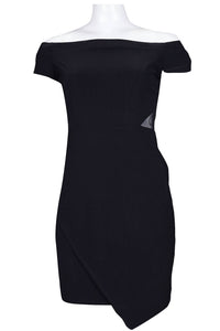 Bebe - Off-the-shoulder Illusion Side Overlap Dress