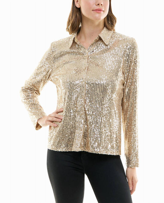 Nicole Miller - Nora Sequin Button Front Shirt