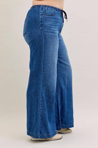 Judy Blue - Women's High Waist Featherweight Palazzo Fit Jeans