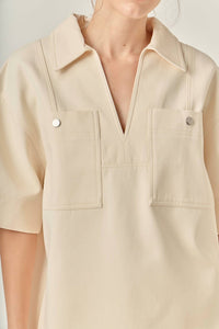 English Factory - Oversized Collar Top