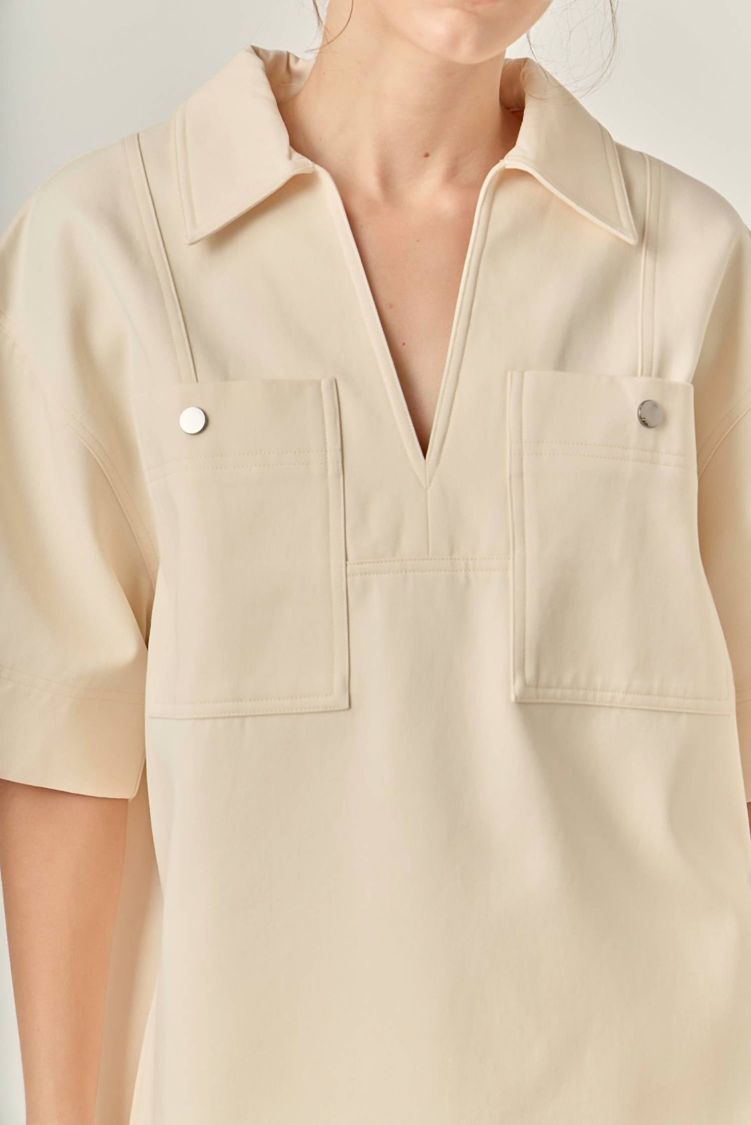English Factory - Oversized Collar Top
