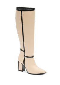 Andrea Women's Tall Knee-high Boots in beige - women's shoe - alternate view