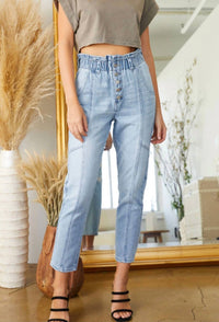 Kancan - Bronte Ultra High Rise Paperbag Mom Jeans