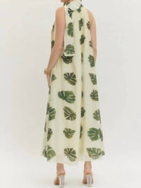 Entro - Palm Me Maybe Halter Midi Dress