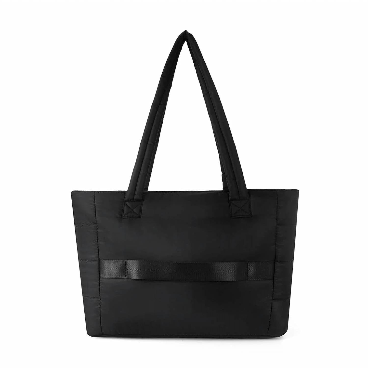 Selini New York - Women's Quilted Puffer Front Pocket Tote Bag