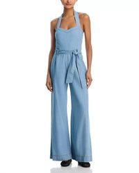 STEVE MADDEN Artie Wide Leg Jumpsuit in bijou blue - women's pants