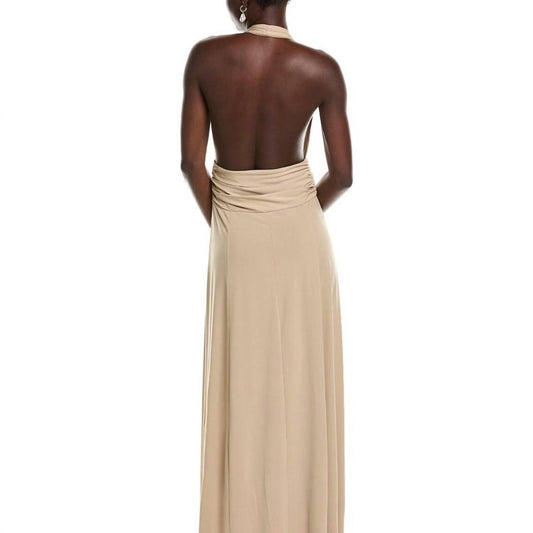 We Wore What - Halter Ruffle Maxi Dress