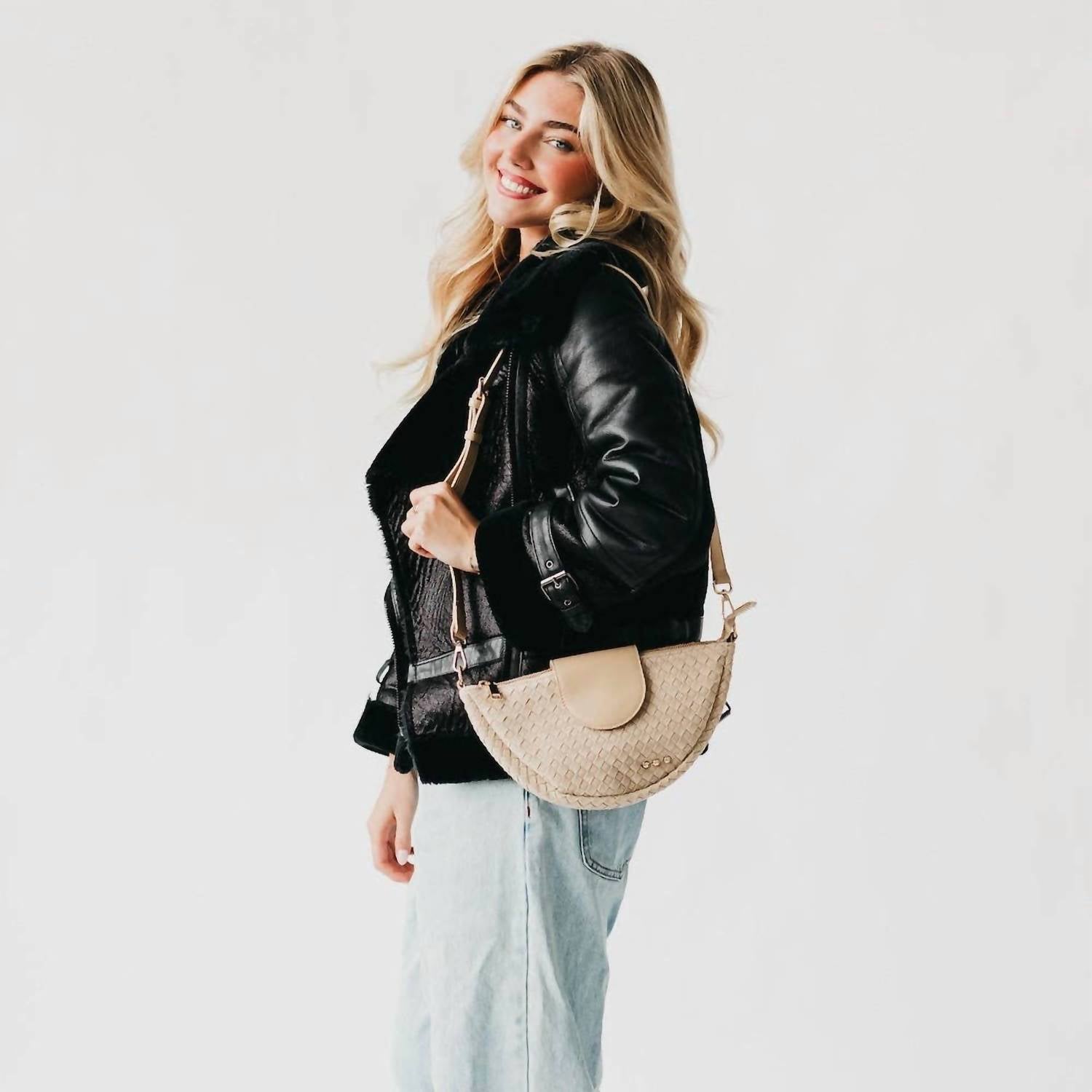 Pretty Simple - Women's Selena Suede Flap Crossbody Bag