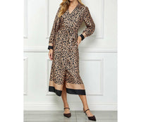 Luxology - Leopard Wrap Midi Dress