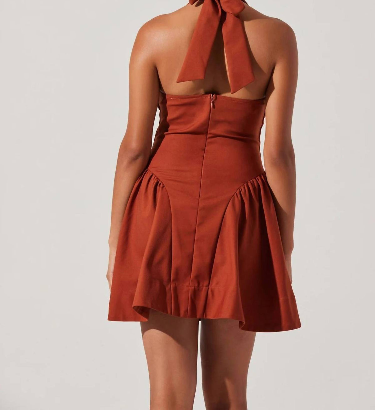 Astr - Nicole V Neck Halter Mini Dress
