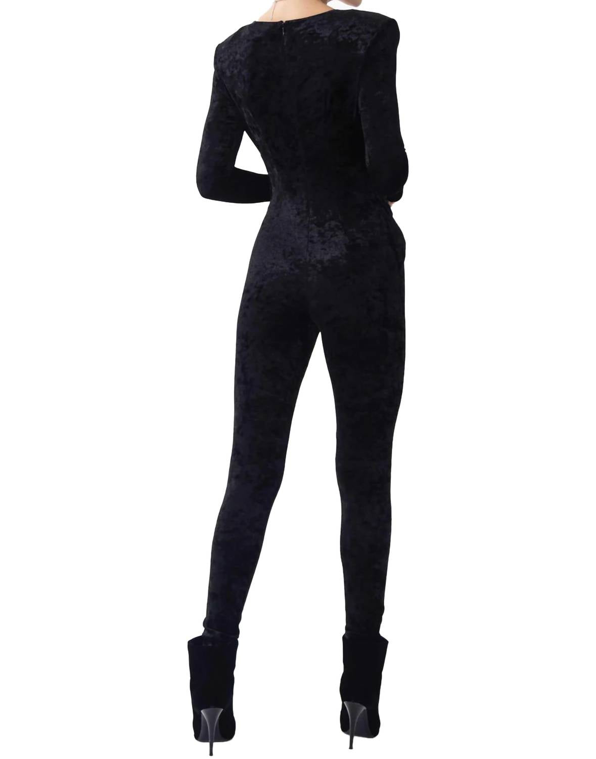 Ronny Kobo - Rhoades Jumpsuit With Crystal Brooch Detail