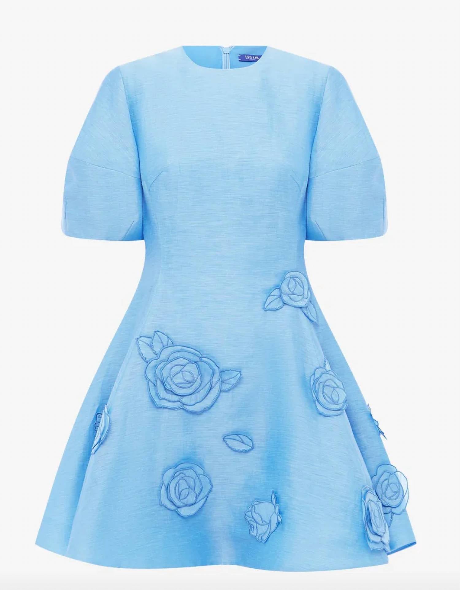 Leo Lin - Simona Appliqué Mini Dress
