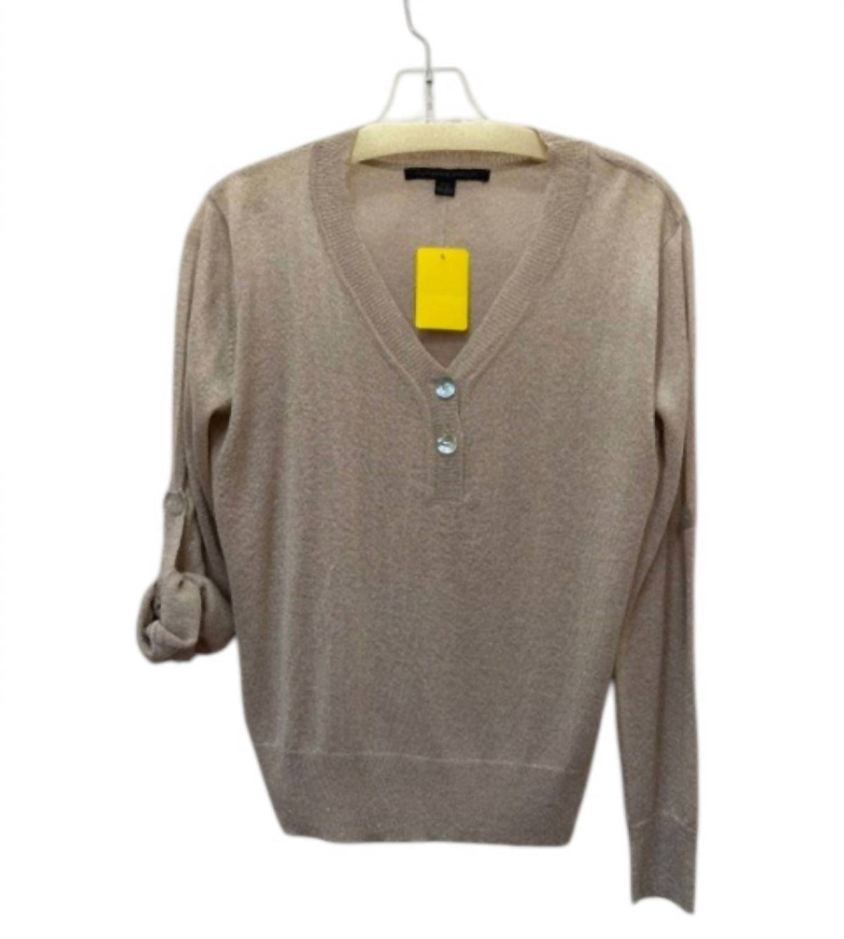 Katherine Barclay - Women's Lurex Sweater With Tab Sleeves