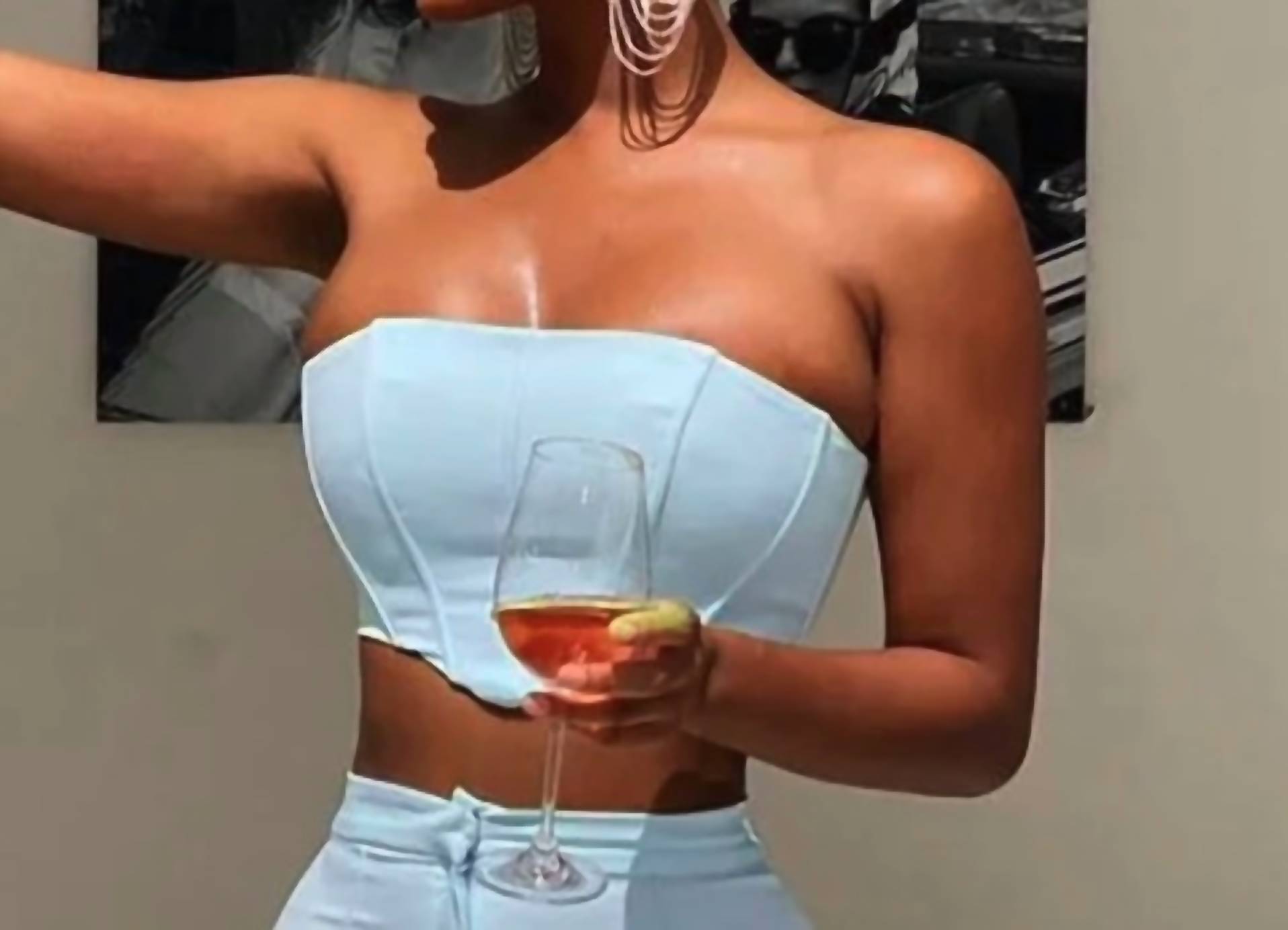 Porshia By Porshia Banks - Opulence Strapless Soft-boned Corset And Flare Pants Set