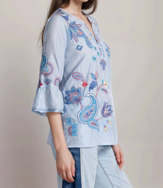 Johnny Was - Neilly Ruffle Sleeve Blouse