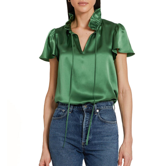 Amanda Uprichard - VITTORIA SILK TOP