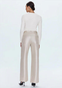 PISTOLA Tate High Rise Bowed Wide Leg Jeans in champagne - women's jeans - detail view
