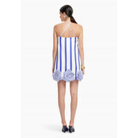 Leo Lin - Suzy Striped Halter Neck Mini Dress