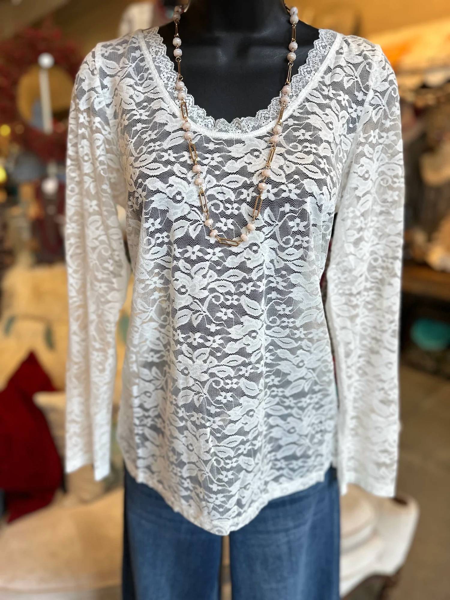 A Rare Bird - Women's Lace Vintage Layer Shirt