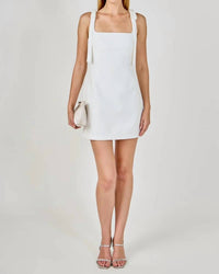 Endless Rose - Bow Tie Scoop Neck Mini Dress