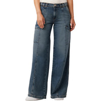 Hudson - Women's Mid Rise Utility Wide Leg Cargo Jeans