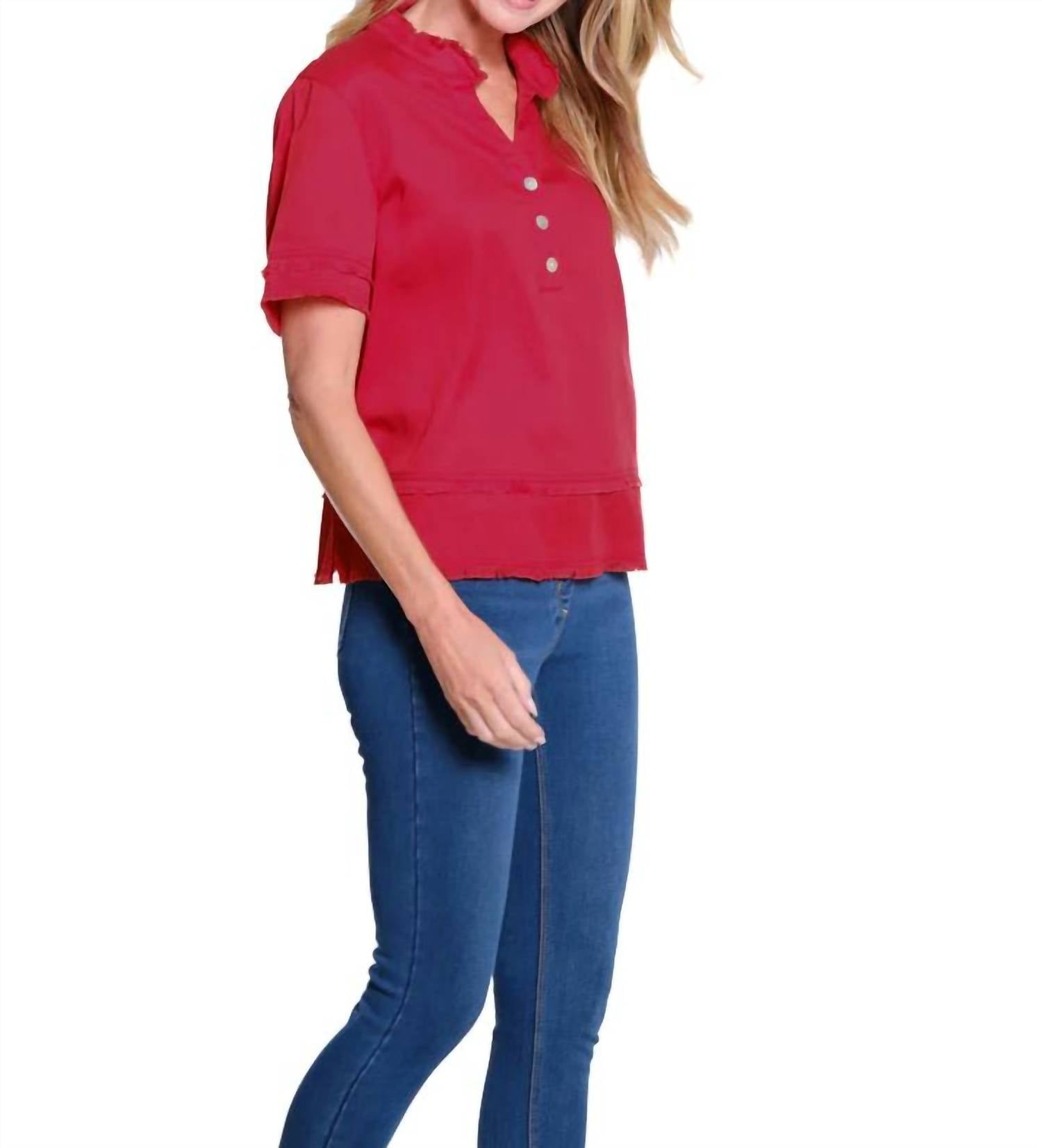 Multiples - Fringe Hem Blouse