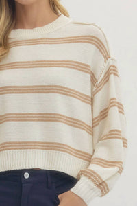 Entro - Line Up Love Striped Sweater