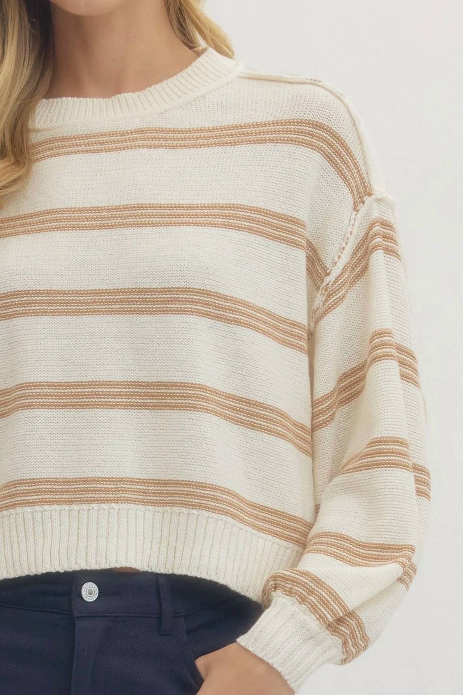 Entro - Line Up Love Striped Sweater