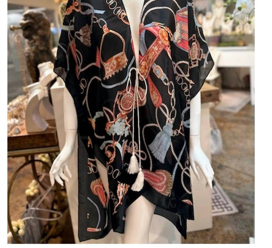 Pretty Persuasions - Women's Kimono Ruana Wrap Beach Coverup