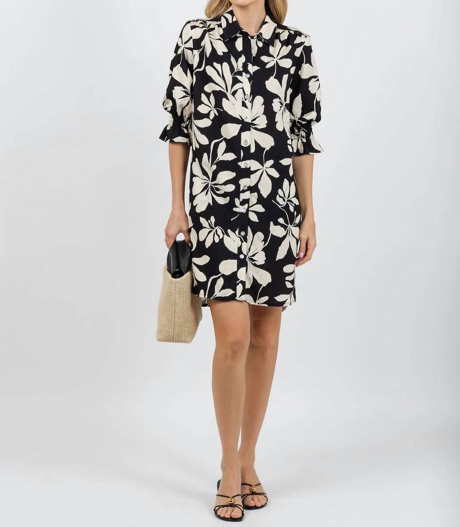 Finley - Miller Elastic Shirred Cuffs Dress