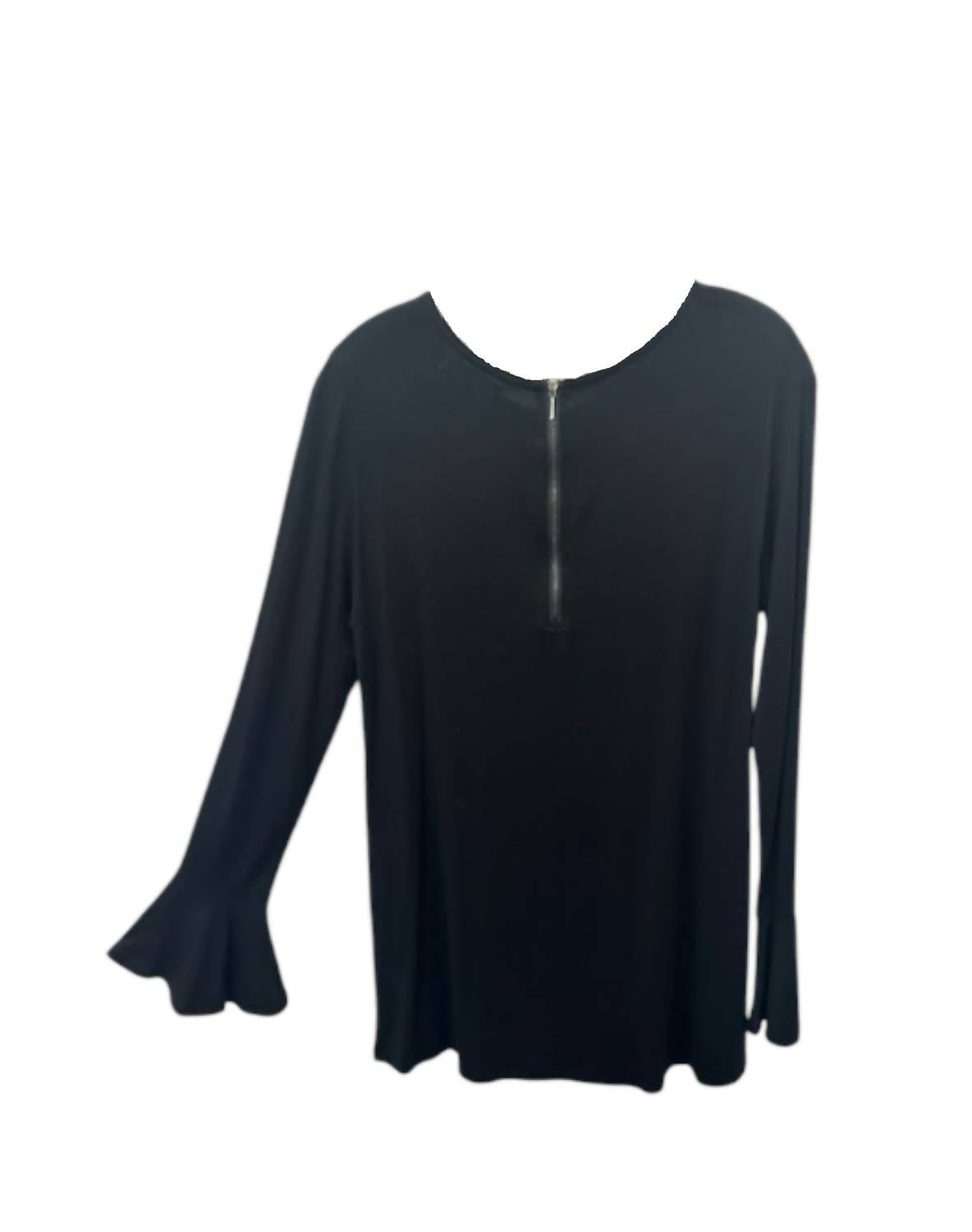 Keren Hart - Women's Bell Sleeve Top With Zipper Back