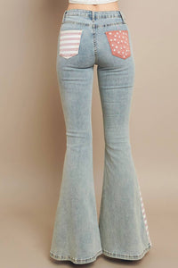 Wisteria Lane - Flag Bellbottom Jeans
