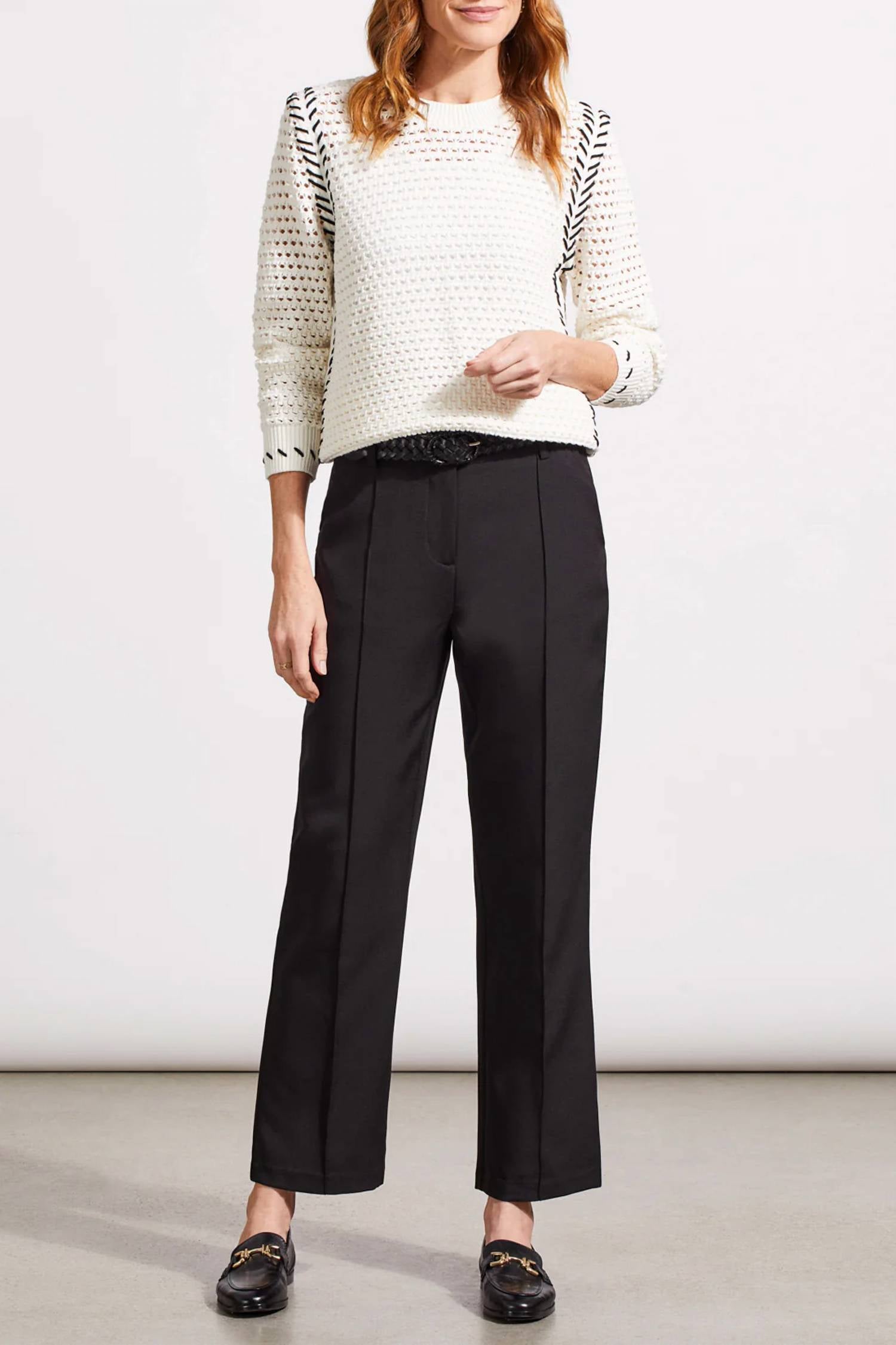 Tribal - Crew Neck Open Sweater