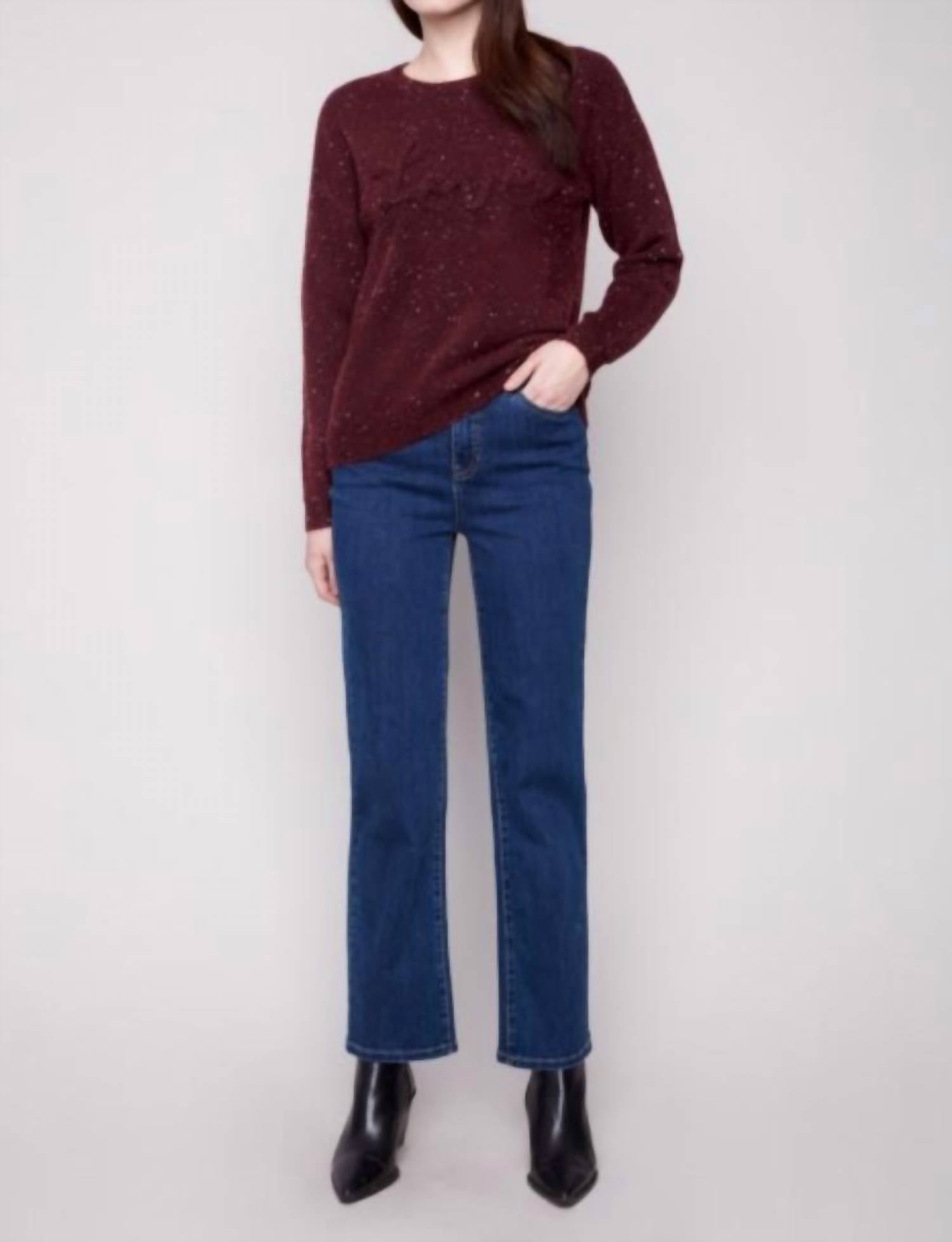 Charlie B - Braided Love Crew Neck Sweater