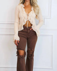 Risen - Riva Distressed High Rise Jeans