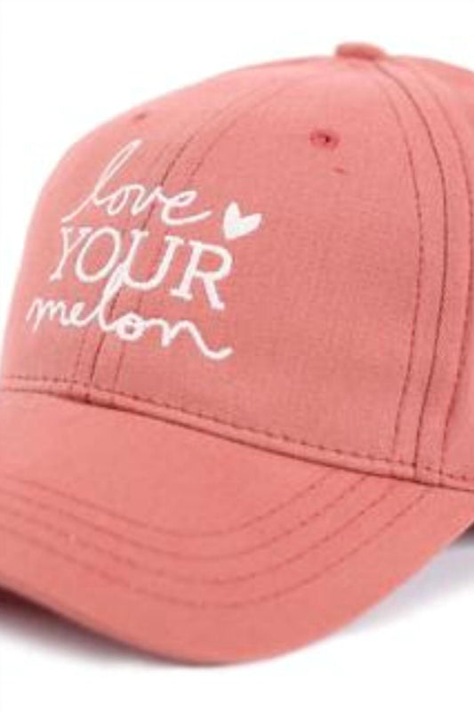 Love Your Melon - Clay Red Crew Cap with Heart Buckle