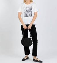 Oui Smile Tee in cloud dancer - women's t-shirt - detail view