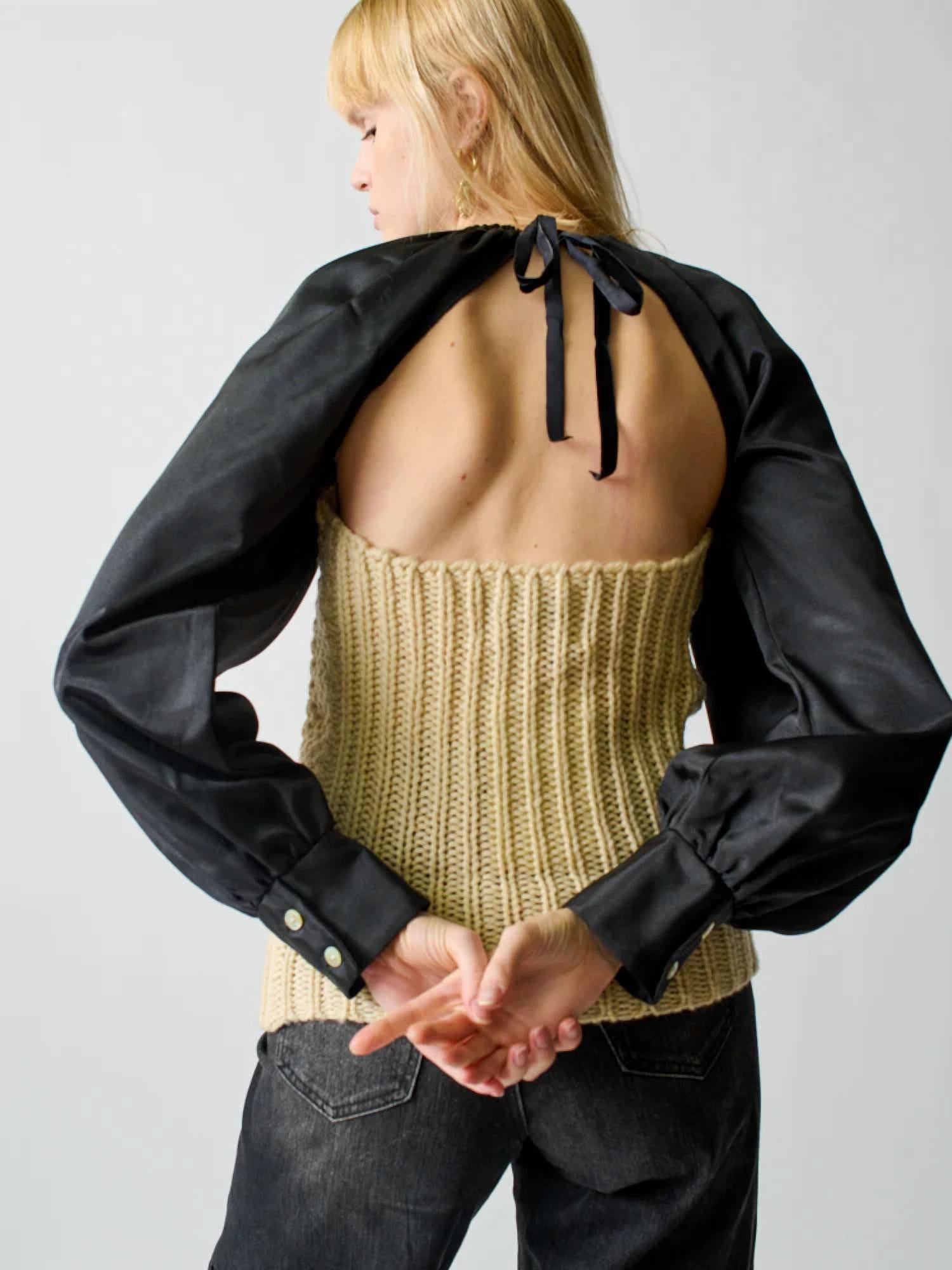 Lingua Franca - Mekas Knit Combo Top