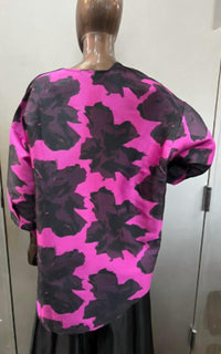 Zinzane - Zinzane Abstract Floral Bandeau and Jacket Set