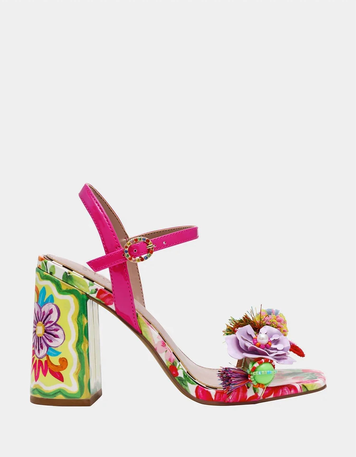 Betsey Johnson - Women's Masen Floral Block Heel Dress Sandal