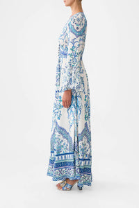 Camilla - Shaped Waistband Dress With Ruffle Sleeve
