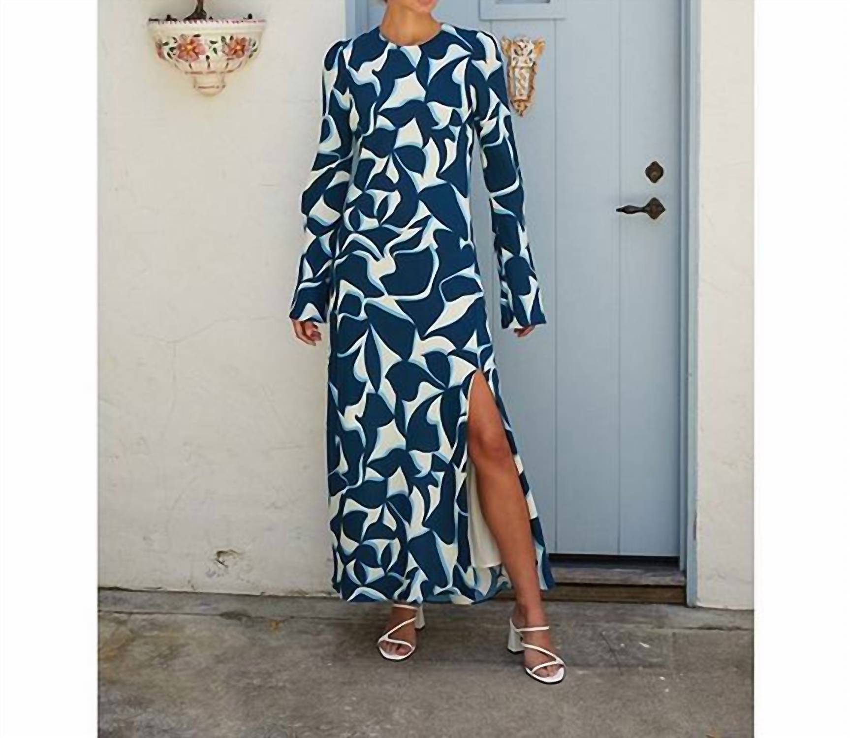 Lucy Paris - Giovanna Geo Print Midi Dress
