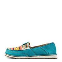 ARIAT Women's Cruiser Shoe in teal suede - women's flats - detail view