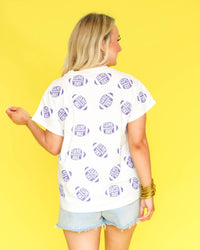Queen Of Sparkles - 'game Day' Football Tee
