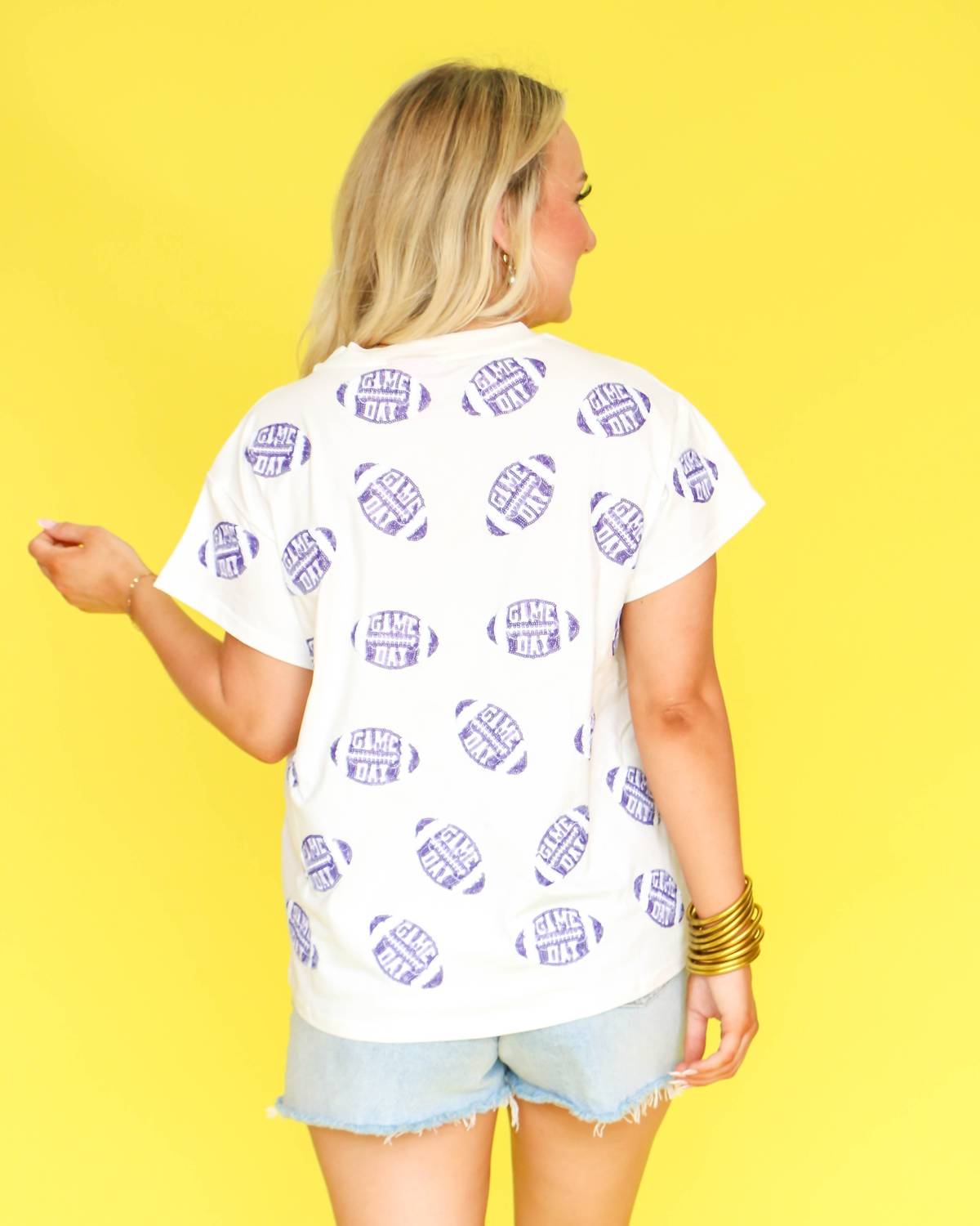 Queen Of Sparkles - 'game Day' Football Tee