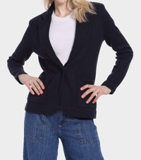 Minnie Rose - Cotton Blend Fitted Blazer