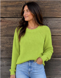Autumn Cashmere - Scallop Shaker Crew Sweater