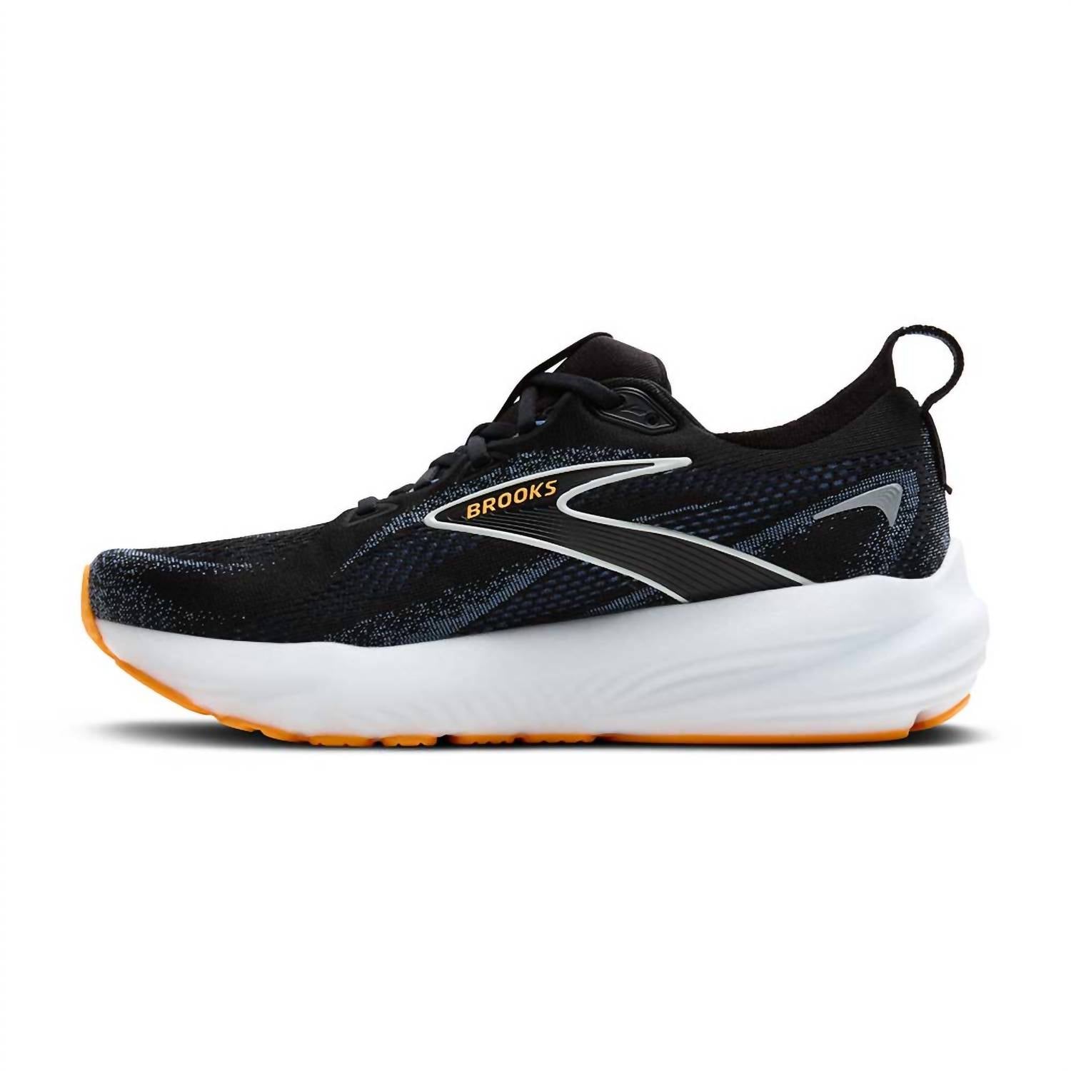 BROOKS Men's Glycerin Gts 22 Running Shoes in black country blue orange pop 5 - men's shoe - view 4