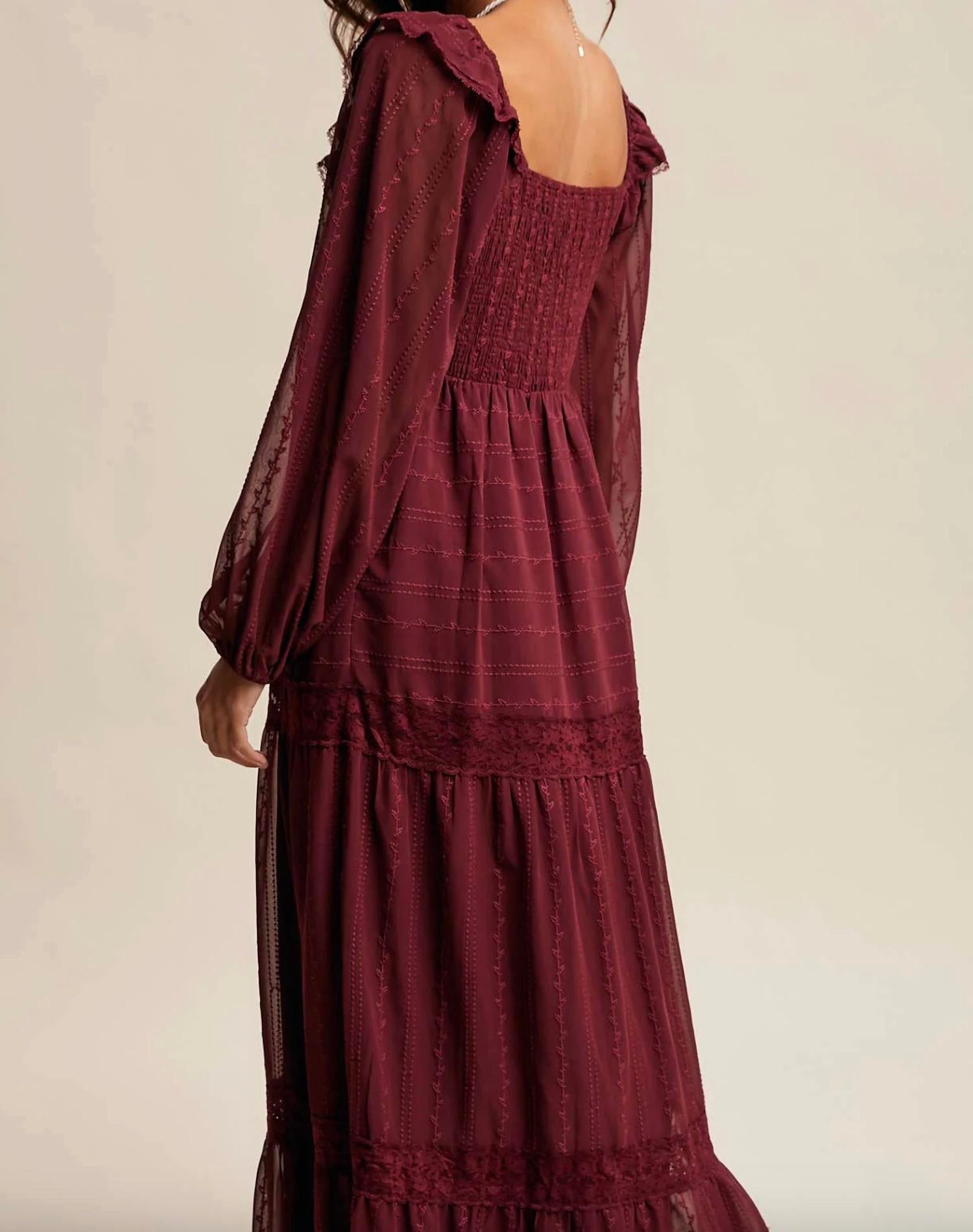 Listicle - Ruffle Trim Tiered Maxi Dress