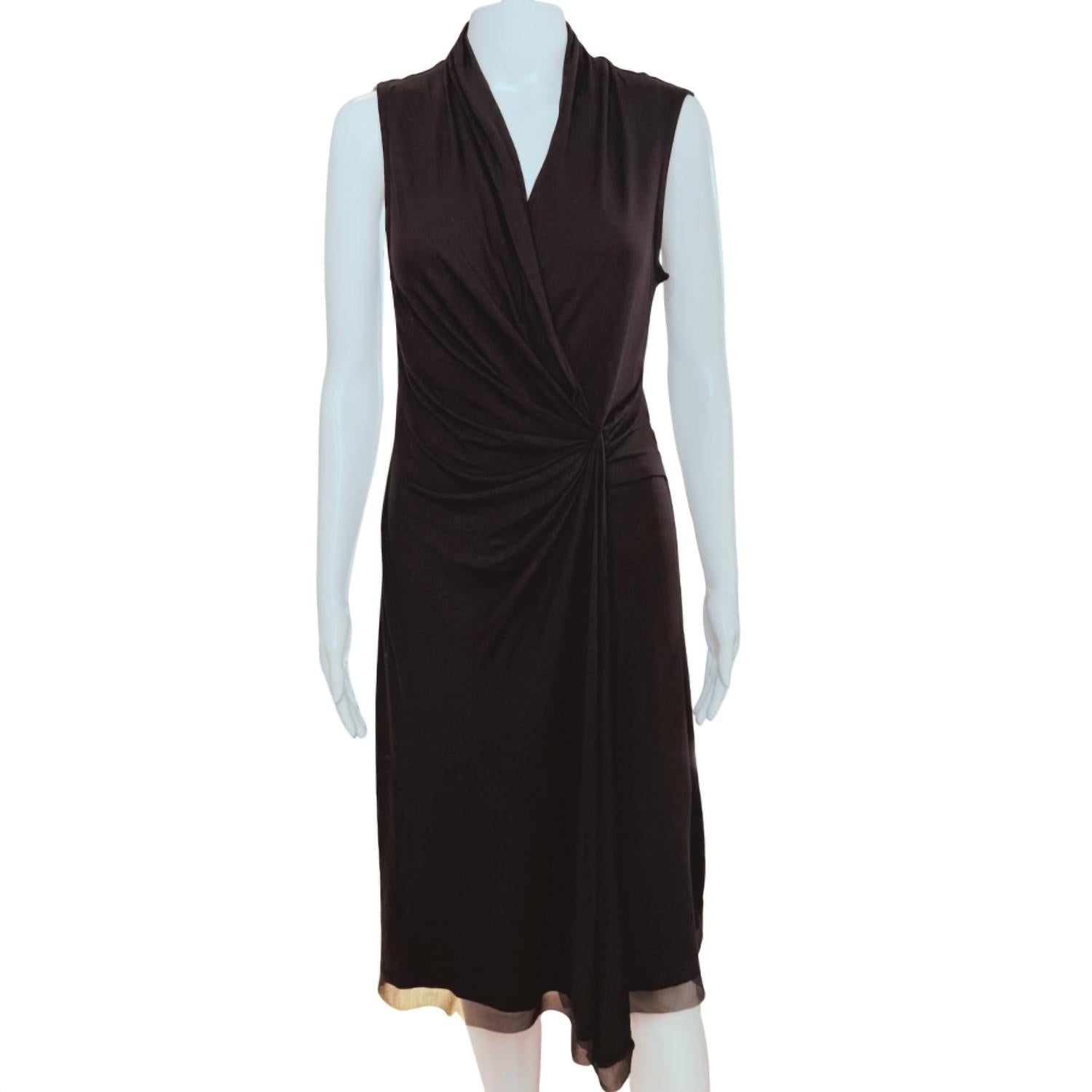 T Tahari - V-Neck Midi Dress